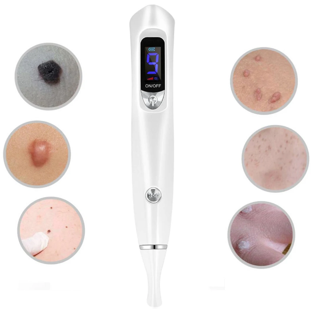 Rechargeable LCD Plasma Pen Mole Remover Machine Face Skin Care Tool Wart Tattoo Freckle Removal Dark Spots Laser Therapy Penrechargeable LCD Plasma Pen Mole