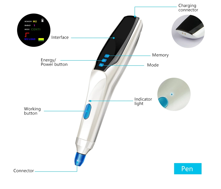 New Plaxage Rechargeable Fibroblast Plasma Pen for Face Eyelid Lift Wrinkle Removal Spot Removal Plasma Pen