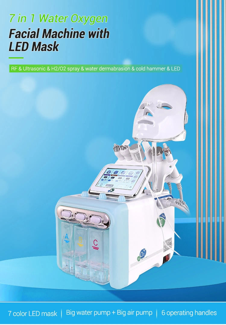 Skin Care Beauty Instrument Hydrafacial Water Aqua Peel 7 in 1 Facial Micro Dermabrasion Hydrofacial H2O2 Hydra Peeling Microdermabrasion Machine