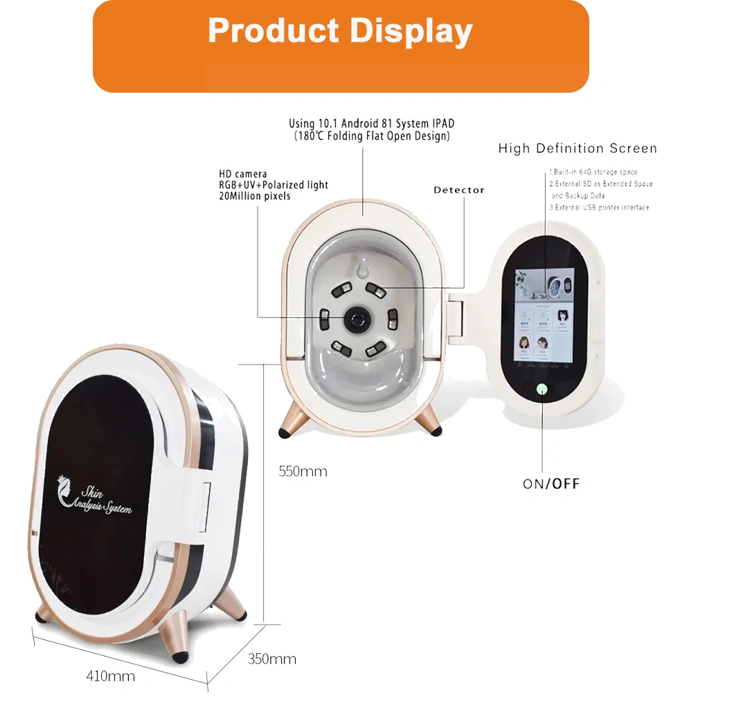 Mirror Scanner Facial Skin Analyzer Face Visia 7 Analysis Machine